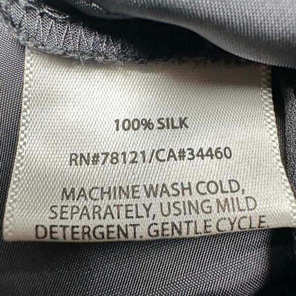 Eileen Fisher Pants Womens Extra Large Gray 100% Silk Crop Neutral Minimalist - Picture 10 of 15